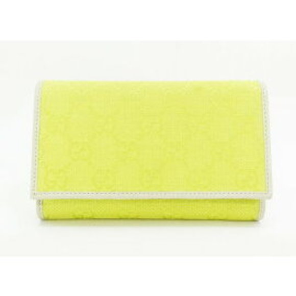 Gucci GG Canvas Tri Wallet Yellow - Picture 1 of 3
